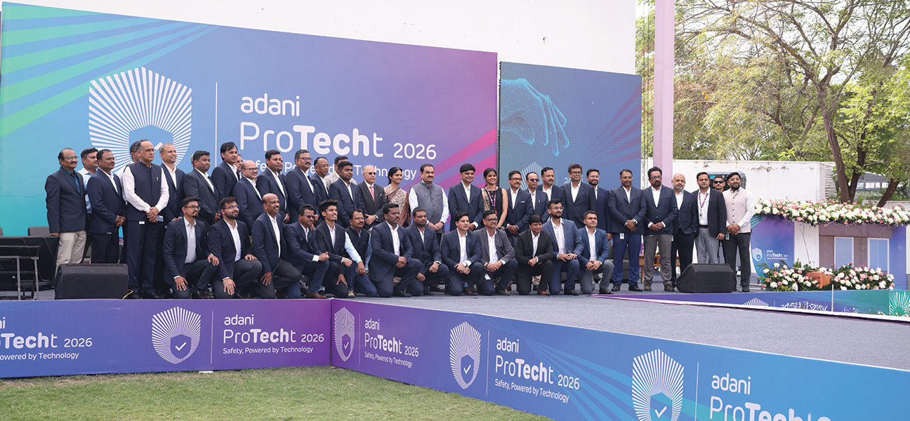 Mr Gautam Adani with HSE Leadership team members at the launch of Adani ProTecht 2026 - Safety Technology Exposition event